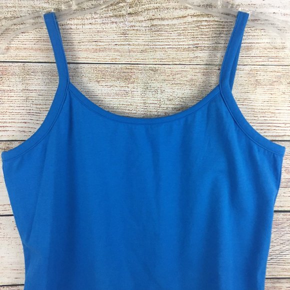 Spring & Mercer Camisole Tank Top Solid Blue - Picture 2 of 9